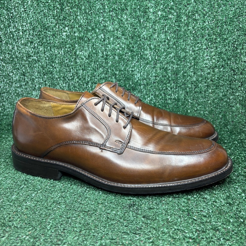 Bostonian Leather 2POD‎ Comfort Apron Toe Derby Dress Shoes Brown Mens Size 13M